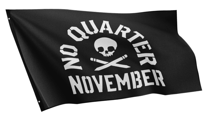 canon press merchandise no quarter november flag limited edition 32316943695920