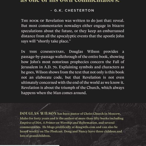 douglas wilson books revelation commentary when the man comes around 28751613558832