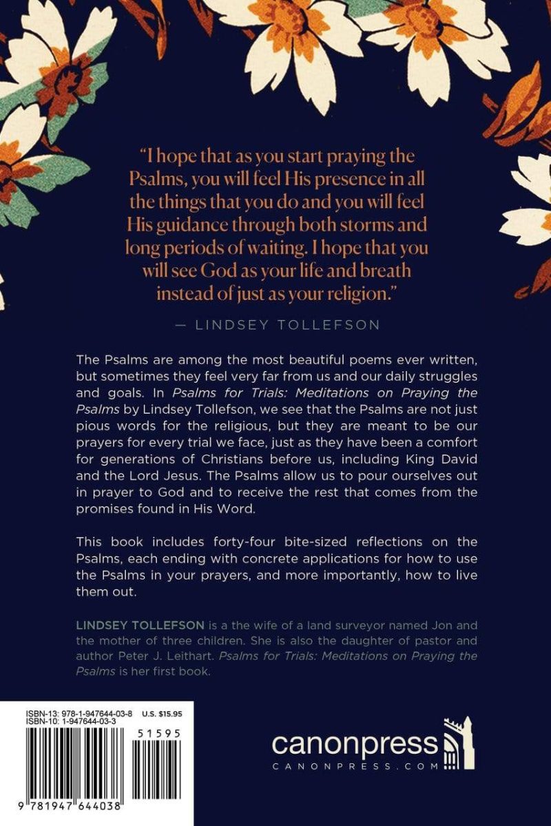 lindsey tollefson books psalms for trials meditations on praying the psalms 7350758572080