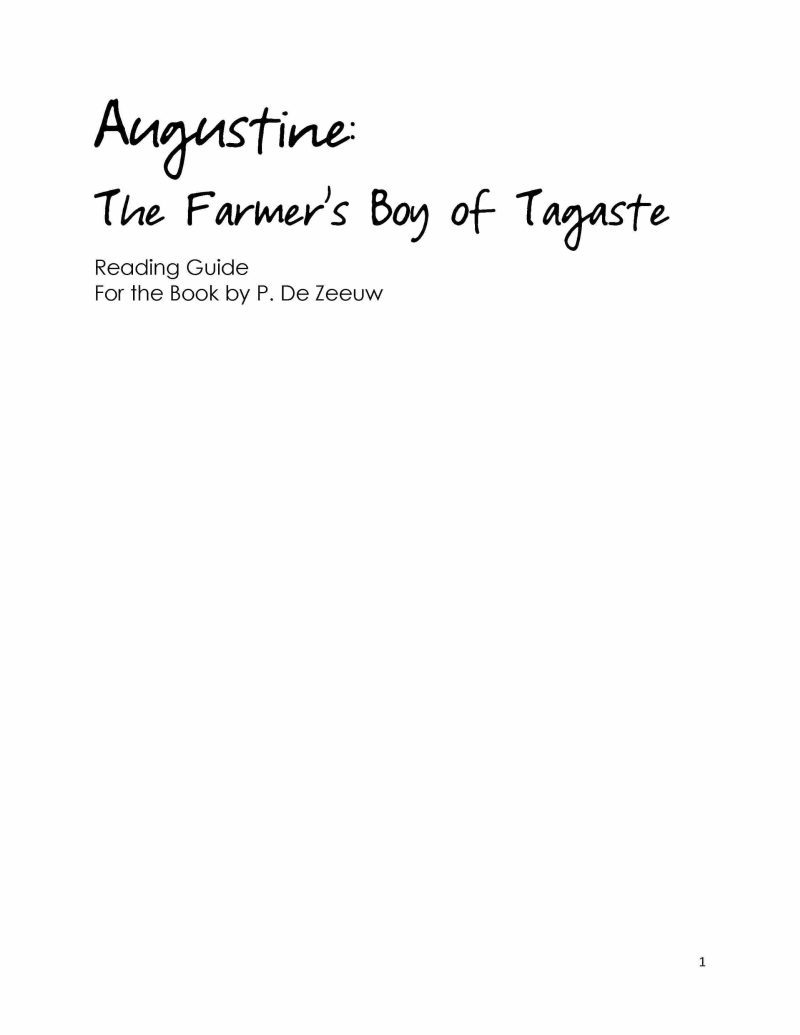 logos press guides augustine the farmer s boy of tagaste reading guide download 28067030171696