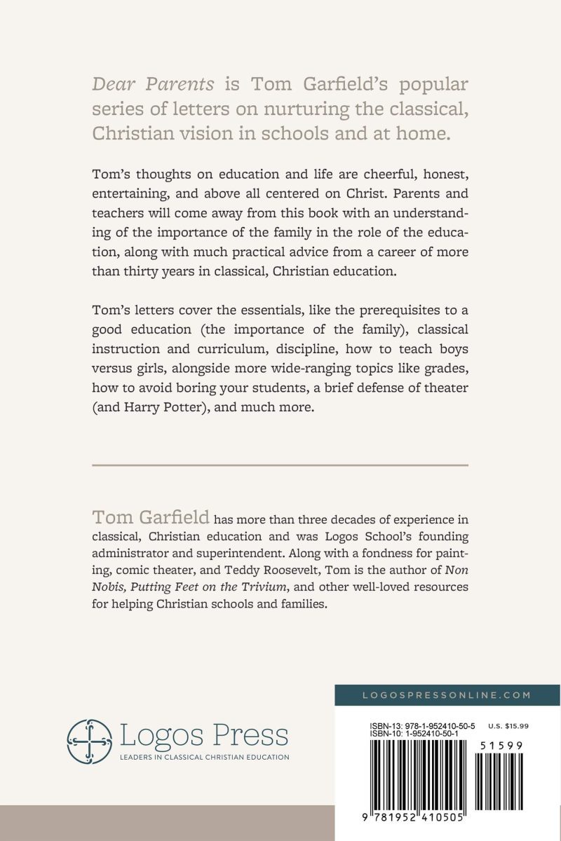 tom garfield books dear parents communicating the christian classical vision to families 28067021783088